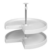Hafele 542.94.752 Chrome-Plated Pie-Cut Lazy Susan Shelf/Tray Set 24"