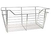 Hafele 547.38.638 Matt Nickel Wire Closet Basket w/ Slides 17"x14"x17" - 1 Set