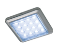 Hafele 830.64.271 Chrome Recessed Warm 16 LED Square Puck Parallel Series 