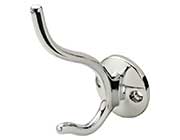 Hafele 845.05.200 Polished Chrome Coat Hook 38x80x100mm - 30 Pcs.