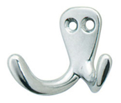 Hafele 845.11.802 Aluminum Double Coat Hook 50x25x40mm - 10 Pcs.
