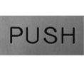 Hager 361H US3 Bright Brass Horizontal Sign - PUSH