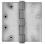 Hager BB1278 4.5x4.5in Aluminum Entrance Hinge-One Leaf Tapped-Full Mortise-Standard Weight-Ball Bearing-Steel Base
