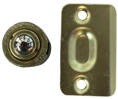 Satin Brass Oxidized Drive in Ball Catch