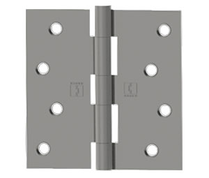 Hager BB1541 4" x 4" Hinge - Full Mortise - Residential Weight - Ball Bearing - Stainless Base - Satin Stainless Steel