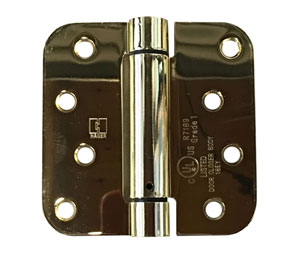 Hager 1752 4x4in US3 - Bright Brass - 04653 Single Acting Spring Hinge-Full Mortise-Residential Weight-Steel Base