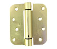 Hager 1752 4x4in US4 - Satin Brass - 04480 Single Acting Spring Hinge-Full Mortise-Residential Weight-Steel Base