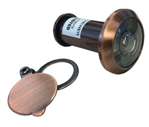 Hager 1759 US10A Antique Bronze Door Viewer w/ Privacy Flap