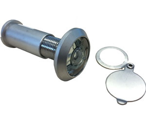 Hager 1759 US26D Satin Chrome Door Viewer w/ Privacy Flap