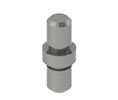 Hager 2-649-0183 US32D Rod to Rod Connector - Satin Stainless Steel