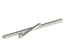 Hager 2-659-0151 ALM Pull Side Track Arm with 20mm Spindle for 8400 Series Low Energy Power Operator - Aluminum