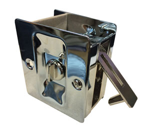 Hager 330M US26 Bright Chrome Privacy Pocket Door Latch