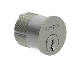 Hager 3902 US26D Fixed Cylinder - Mortise Cylinder - Satin Chrome