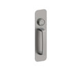 Hager 47PN ALM 1-3/4" AMC Pull Plate - Night Latch with Anti Microbial Coating - Aluminum