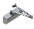Hager 5300 TRK 2-6 ALM HOTA PC 5905  Heavy Duty Surface Door Closer - Hold Open Stop Track Arm - Pinion Cap - for 2-1/4" Doors - Aluminum Finish