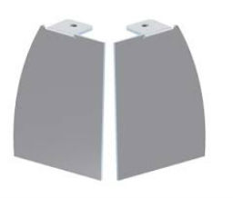 Hager 9705-DBA End Cap Set- anodized