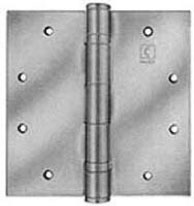 Hager BB1277 4.5x4.5in Aluminum Entrance Hinge-Both Leaves Tapped-Full Mortise-Standard Weight-Ball Bearing-Steel Base