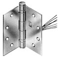 Hager BB1279-EMN 4.5x4.5in Concealed Electric Monitor Hinge-Full Mortise-Standard Weight-Ball Bearing-Steel Base
