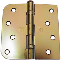 Hager BB1817 - US15 Satin Nickel 70562 4x4in Square by 5/8in Radius Hinge-Full Mortise-Residential Weight-Ball Bearing-Steel Base Non-Removable Pin