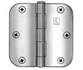 Hager RC1842 4x4in 5/8in Radius Hinge-Full Mortise-Residential Weight-Plain Bearing-Steel Base