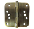 Hager RC1843 4x4in 5/8in Radius Hinge-Full Mortise-Residential Weight-Plain Bearing-Steel Base