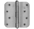 Hager RC1846 4x4in 5/8in Radius Hinge-Full Mortise-Residential Weight-Plain Bearing-Steel Base