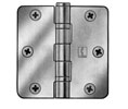 Hager RCBB1741 - 2D Brass Tone Dichromate - 34512 4x4in 1/4in Radius Hinge-Full Mortise-Residential Weight-Ball Bearing-Steel Base Non-Removable Pin