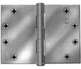 Hager WT1191 4x6in Wide Throw Hinge-Full Mortise-Standard Weight-Plain Bearing-Brass Base