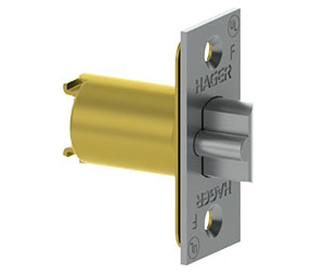 Hager 3950 RC US3 Round Corner Dead Latch - 2525 and all keyed functions, 3525 and all keyed functions except Corridor, and Entry Double Locking for 3753, 2-3/8" Backset, Polished Brass