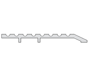 Hager 431S-MIL 36" Mill Finish Aluminum Sectional Threshold  5"W X 1/2"H