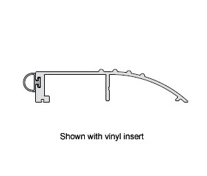 Hager 434S-N-GLD 24" Gold Anodized Aluminum Bumper Threshold  with Neoprene insert