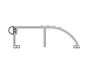 Hager 435S-V-GLD 40" Gold Anodized Aluminum Bumper Threshold  with Vinyl insert