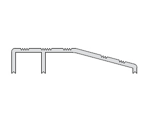 Hager 500S-GLD 40" Gold Anodized Aluminum Half Saddle Threshold  3 11/16"W X 3/4"H