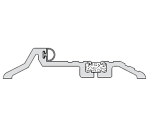 Hager 515S-N-GLD 84" Gold Anodized Aluminum Thermal Barrier Panic Threshold  with Neoprene insert