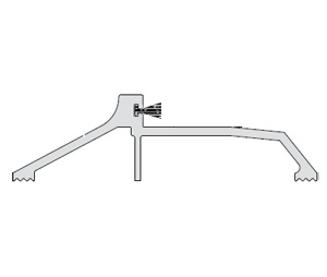 Hager 560S-W-MIL 44" Mill Finish Aluminum Panic Threshold  with Pile insert