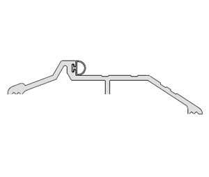 Hager 570S-S-MIL 78" Mill Finish Aluminum Panic Threshold  with Silicone insert