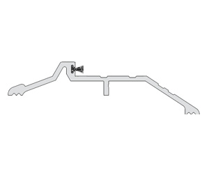 Hager 570S-W-GLD 54" Gold Anodized Aluminum Panic Threshold  with Pile insert