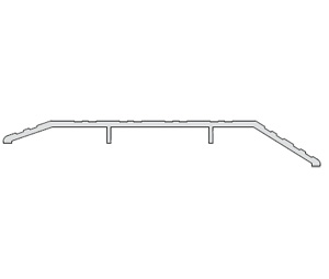 Hager 572S-MIL 34" Mill Finish Aluminum Off Set Type Threshold  7"W X 1"H