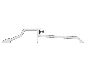 Hager 580S-W-MIL 48" Mill Finish Aluminum Panic Threshold  with Pile insert