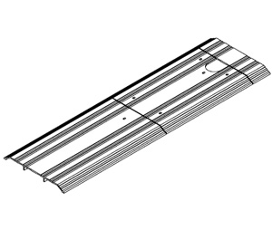 Hager 651S-DBA 34" Dark Bronze Anodized Aluminum Cover Plate Assembly Threshold