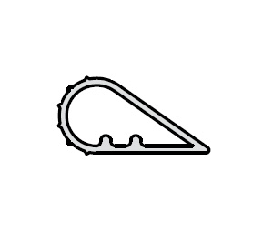 Hager 726 TAN 19' Press-on Silicone Weatherstrip Smoke Seal