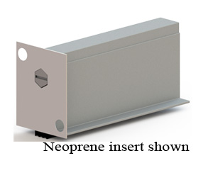 Hager 730S-MIL-N 36" Mill Finish Aluminum Automatic Door Bottom - Mortise with Neoprene insert