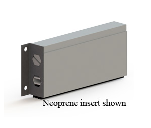 Hager 740S-CLR-N 36" Clear Anodized Aluminum Automatic Door Bottom with Neoprene insert - Surface Mount