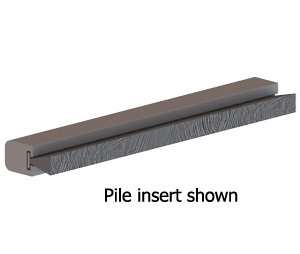 Hager 771S-MIL-N 54" Mill Finish Aluminum Astragal with Neoprene insert