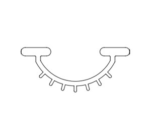 Hager 774S_V 84" Replacement Vinyl Insert - Grey Color