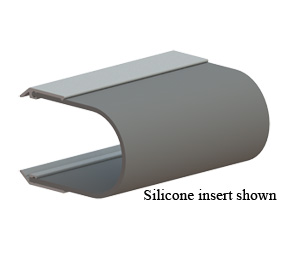 Hager 776S-CLR-N 28" Clear Anodized Aluminum Door Bottom-Shoe/Astragal with Neoprene insert