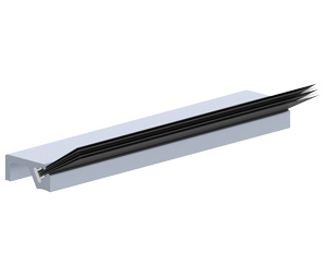 Hager 800S-MIL-B 42" Mill Finish Aluminum Jamb Weatherstrip with Nylon Brush insert