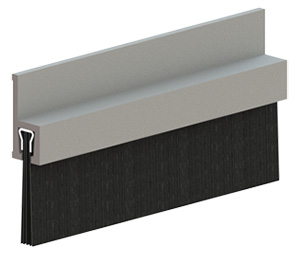 Hager 801S-MIL-B 36" Mill Finish Aluminum Door Bottom Sweep with Nylon Brush insert