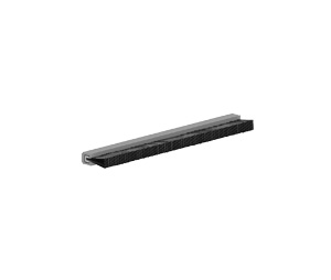 Hager 839S-MIL-B 28" Mill Finish Aluminum Kerf-in Mortise Astragal Sweep with Nylon Brush insert