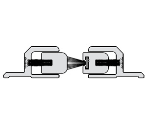 Hager 845S x 846S-GLD-W 24" Gold Anodized Aluminum Adjustable Surface Applied Spring Loaded Astragal with Pile insert